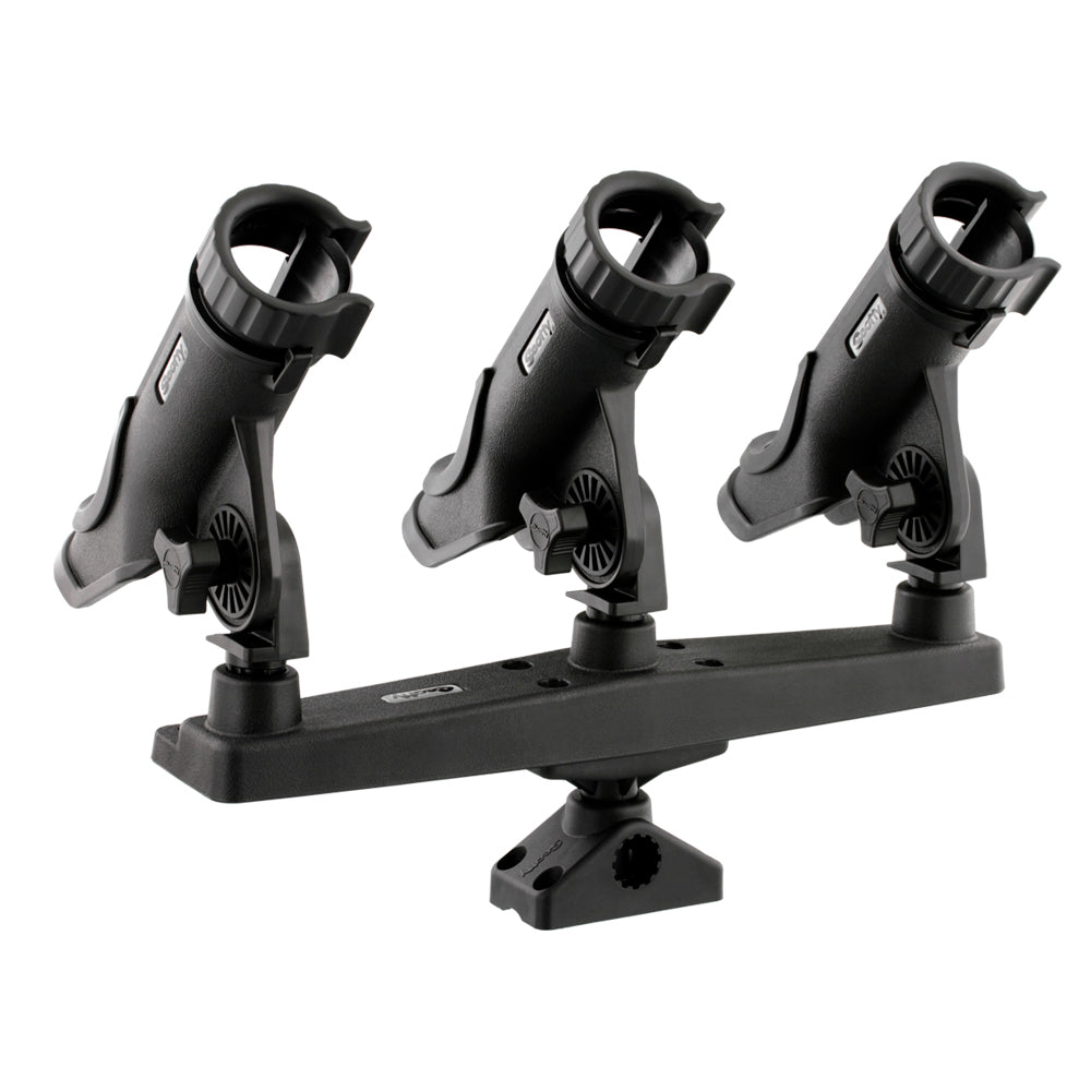 Scotty Triple Rod Holder w/3 230 Power Lock Rod Holders [256] | Rod Holders by Scotty 