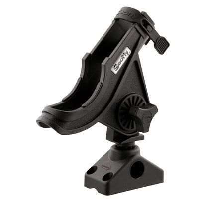 Scotty 280 Bait Caster/Spinning Rod Holder w/241 Deck/Side Mount - Black [280-BK] | Rod Holders by Scotty 