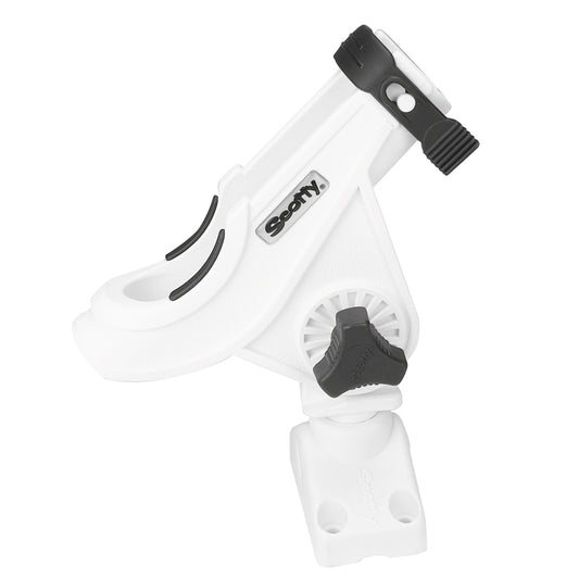 Scotty 280 Bait Caster/Spinning Rod Holder w/241 Deck/Side Mount - White [280-WH] | Rod Holders by Scotty 