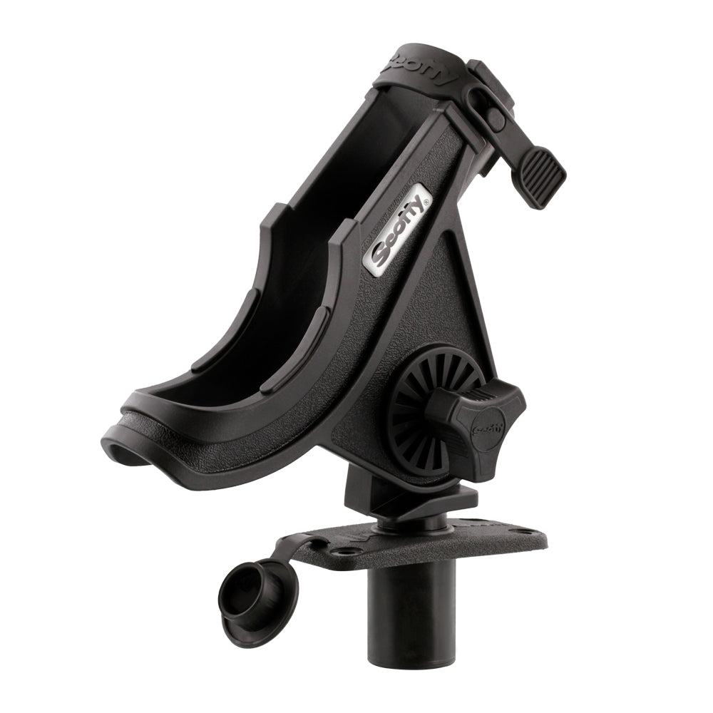 Scotty 281 Bait Caster/Spinning Rod Holder w/244 Flush Deck Mount - Black [281-BK] | Rod Holders by Scotty 