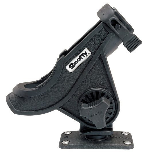 Scotty 281 Bait Caster/Spinning Rod Holder w/244 Flush Deck Mount - Black [281-BK] | Rod Holders by Scotty 