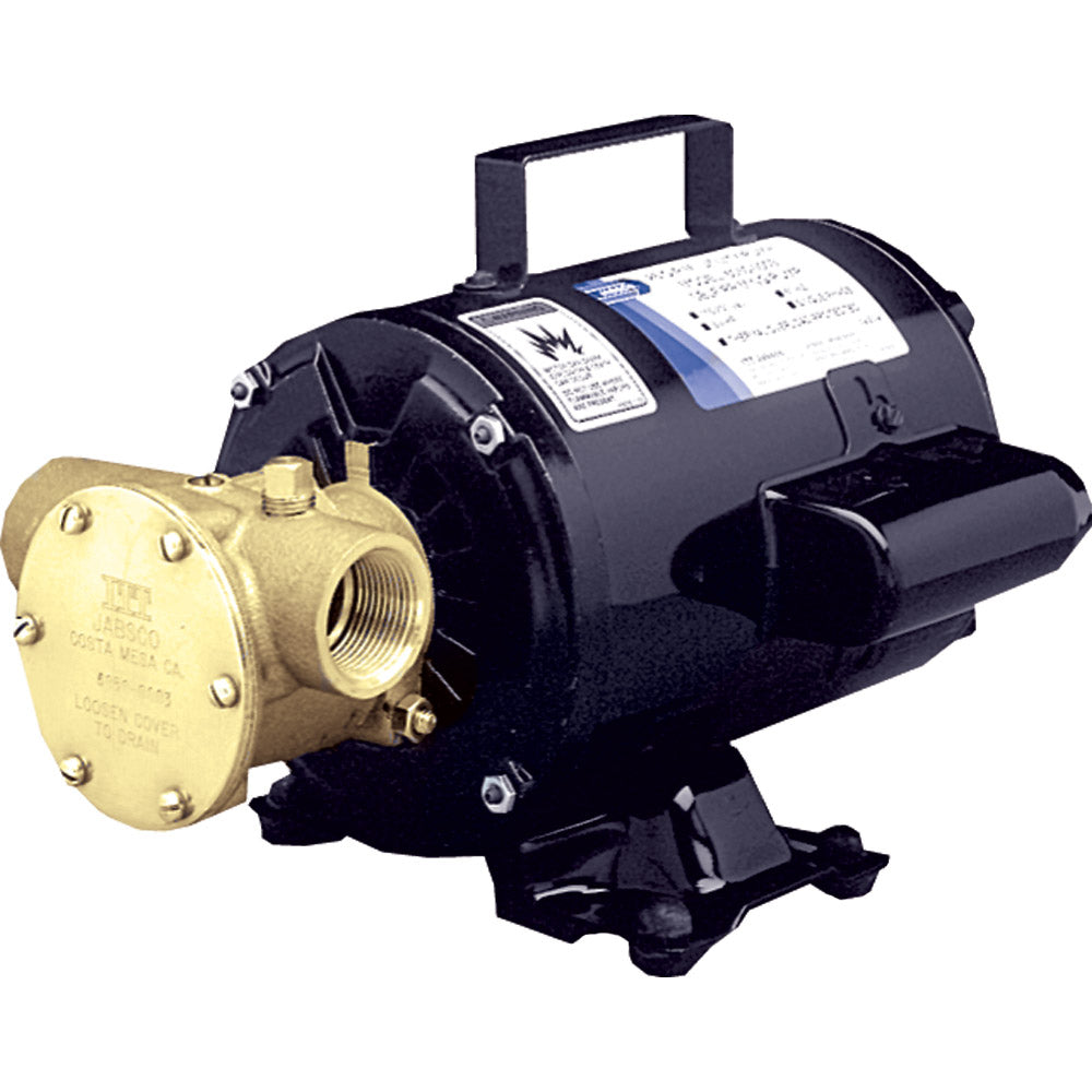 Jabsco Utility Pump w/Open Drip Proof Motor - 115V [6050-0003] | Washdown / Pressure Pumps by Jabsco 