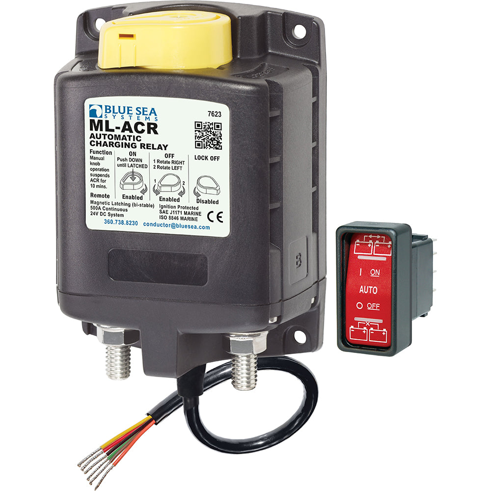Blue Sea 7623 ML-Series Heavy Duty Automatic Charging Relay - 24V [7623] | Battery Management by Blue Sea Systems 