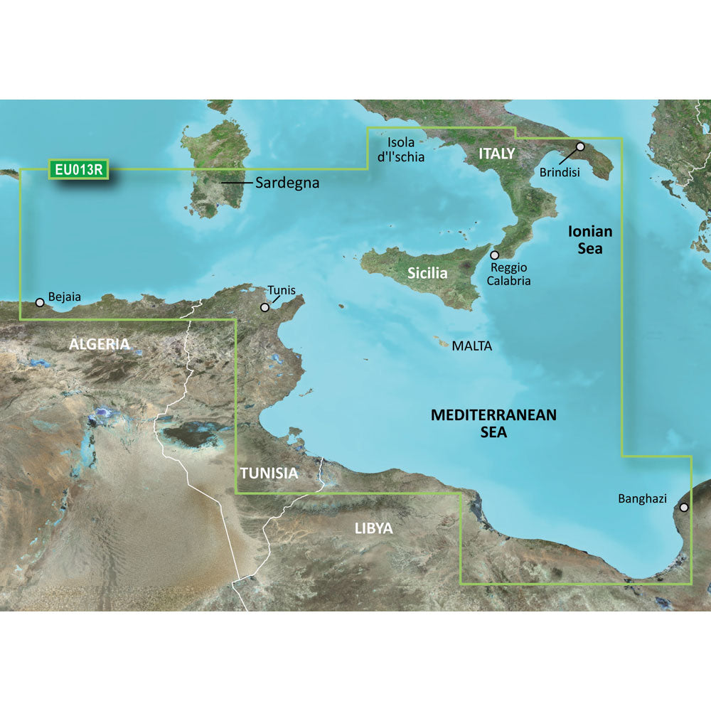 Garmin BlueChart g3 HD - HXEU013R - Italy Southwest  Tunisia - microSD/SD [010-C0771-20] | Garmin BlueChart Foreign by Garmin 