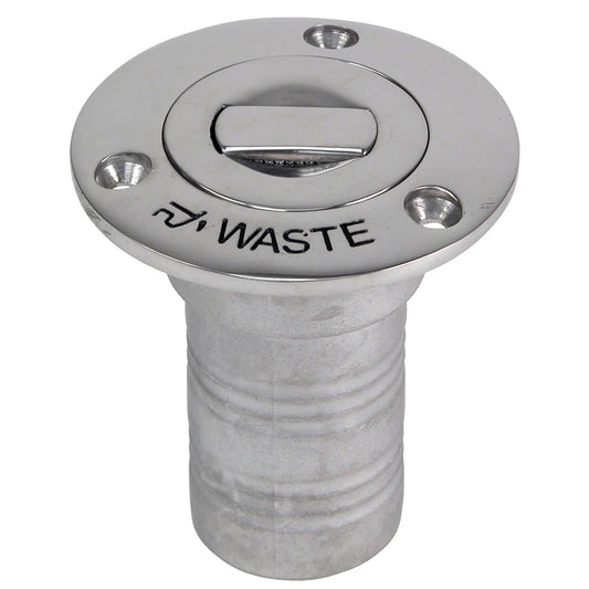 Whitecap Bluewater Push Up Deck Fill - 1-1/2" Hose - Waste [6996CBLUE] | Deck Fills by Whitecap 