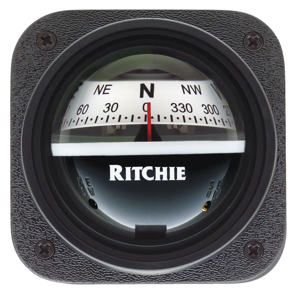 Ritchie V-537W Explorer Compass - Bulkhead Mount - White Dial [V-537W] | Compasses by Ritchie 