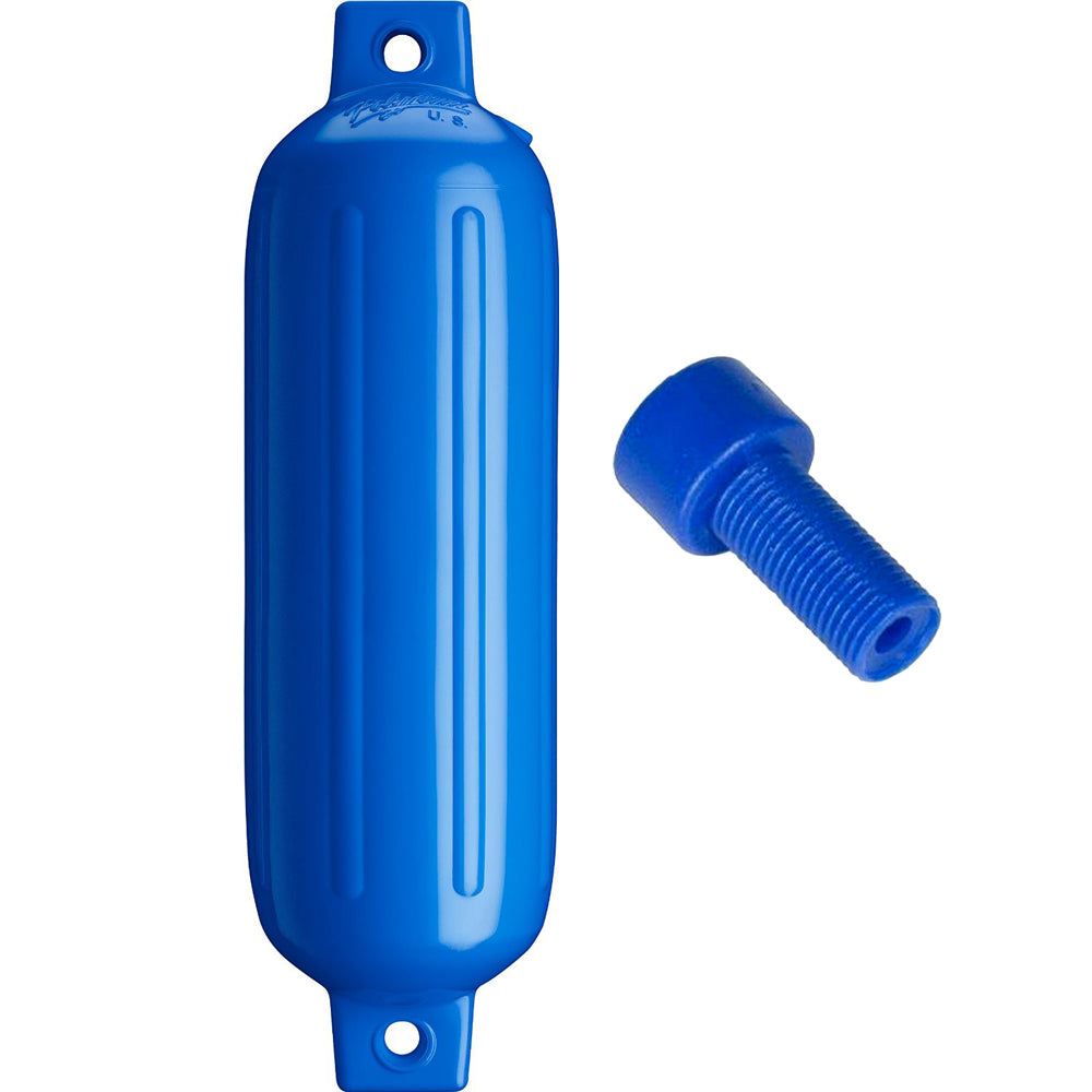 Polyform G-3 Twin Eye Fender 5.5" x 19" - Blue w/Adapter [G-3-BLUE] | Fenders by Polyform U.S. 