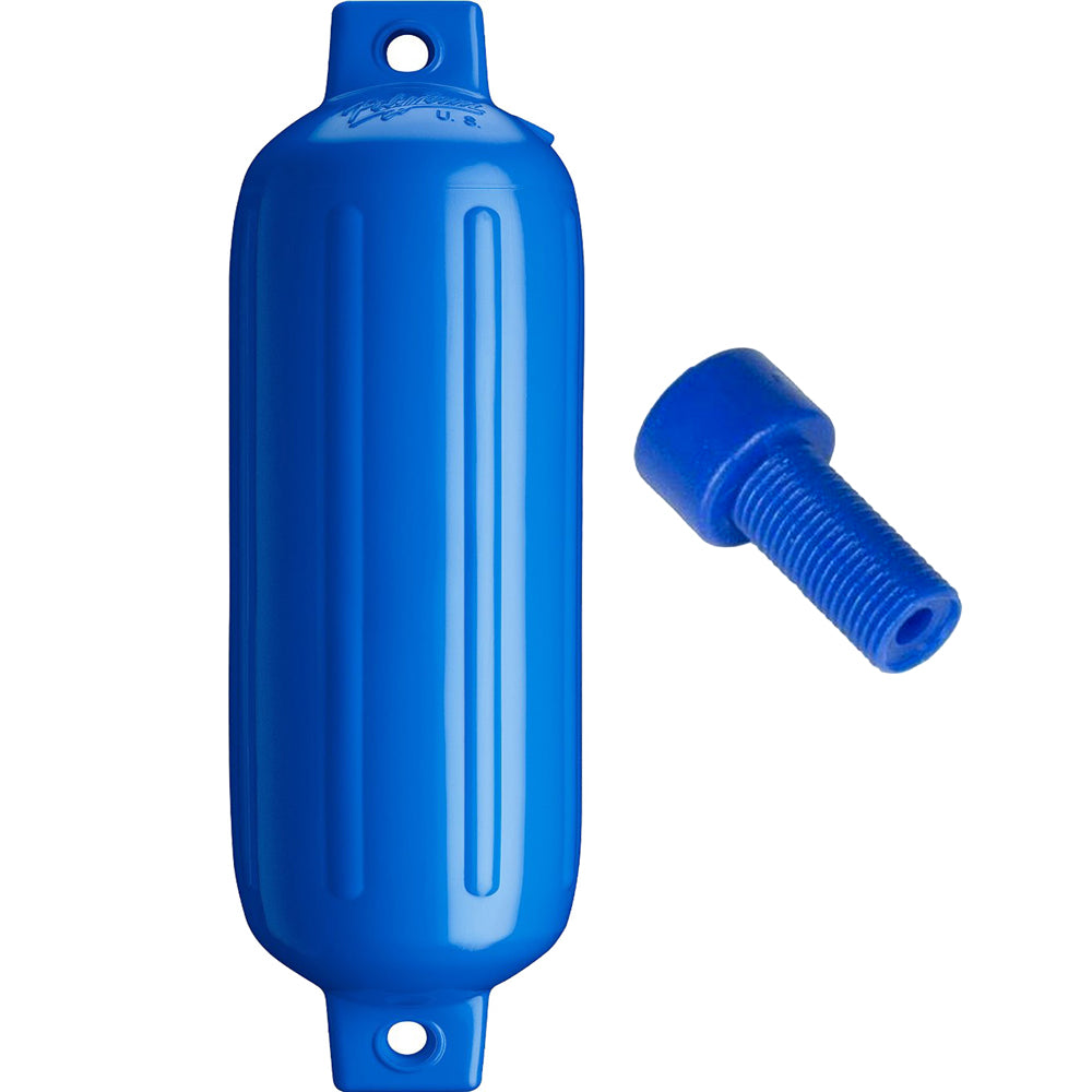 Polyform G-4 Twin Eye Fender 6.5" x 22" - Blue w/Adapter [G-4-BLUE] | Fenders by Polyform U.S. 