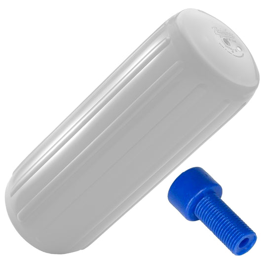 Polyform HTM-2 Fender 8.5" x 20.5" - White w/Adapter [HTM-2-WHITE] | Fenders by Polyform U.S. 