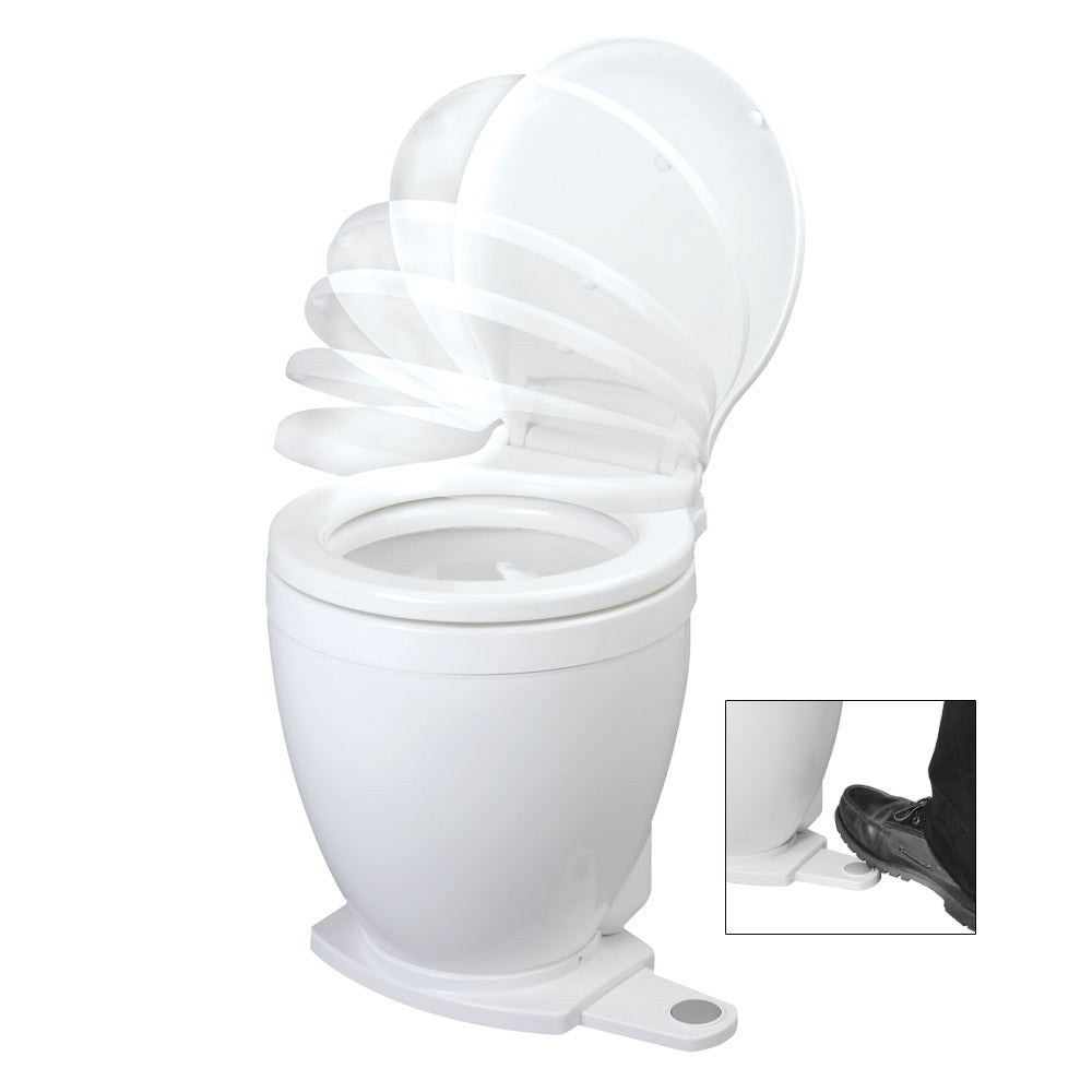 Jabsco Lite Flush Electric 12V Toilet w/Footswitch [58500-0012] | Marine Sanitation by Jabsco 