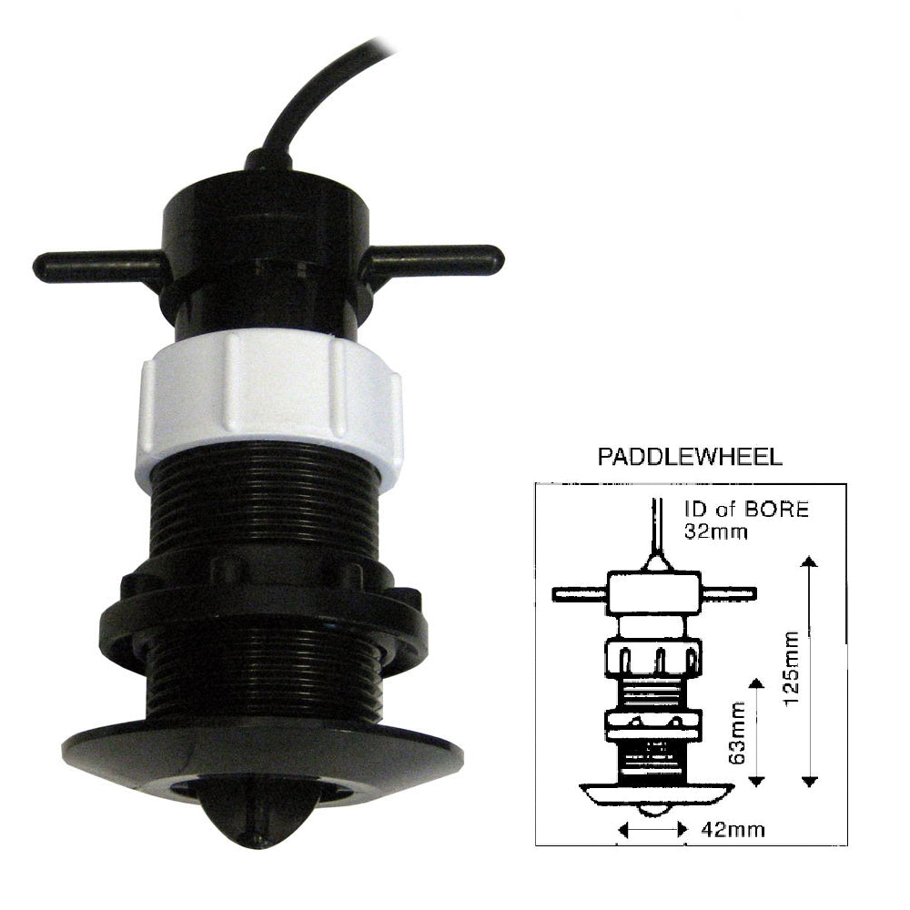 Clipper Speed Log Paddle Wheel Unit Complete with Thru Hull Fitting [CLZ-PWU] | Transducers by Clipper 