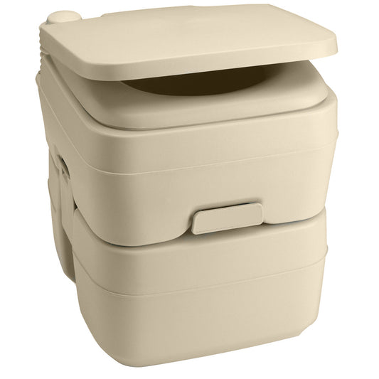 Dometic 965 Portable Toilet w/Mounting Brackets- 5 Gallon - Parchment [311096502] | Portable Toilets by Dometic 