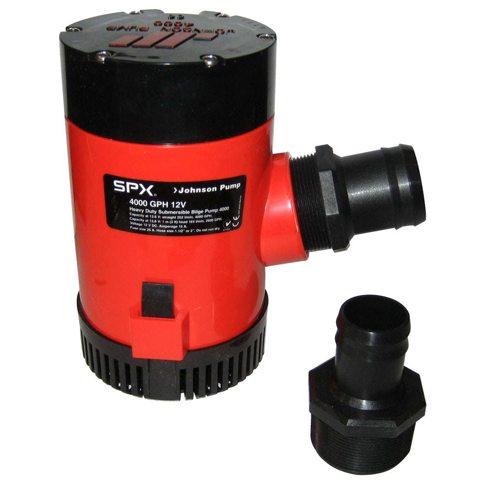 Johnson Pump 4000 GPH Bilge Pump 1-1/2" Discharge Port 12V [40004] | Bilge Pumps by Johnson Pump 