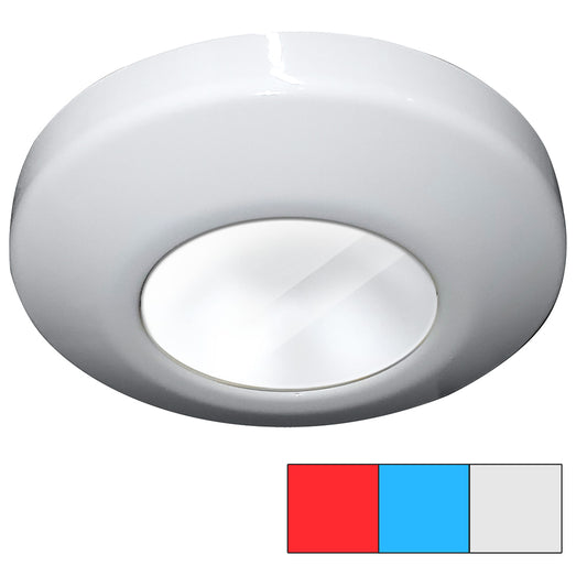 i2Systems Profile P1120 Tri-Light Surface Light - Red, Cool White  Blue - White Finish [P1120Z-31HAE] | Dome/Down Lights by I2Systems Inc 
