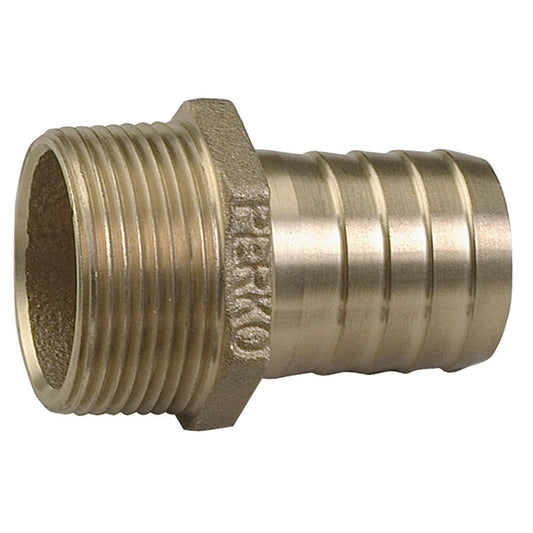 Perko 3/4" Pipe to Hose Adapter Straight Bronze MADE IN THE USA [0076DP5PLB] | Fittings by Perko 