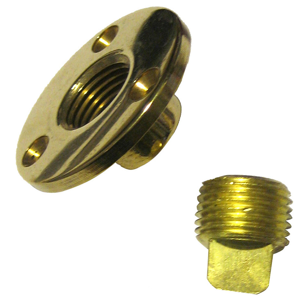 Perko Garboard Drain & Drain Plug Assy Cast Bronze/Brass MADE IN THE USA [0714DP1PLB] | Fittings by Perko 