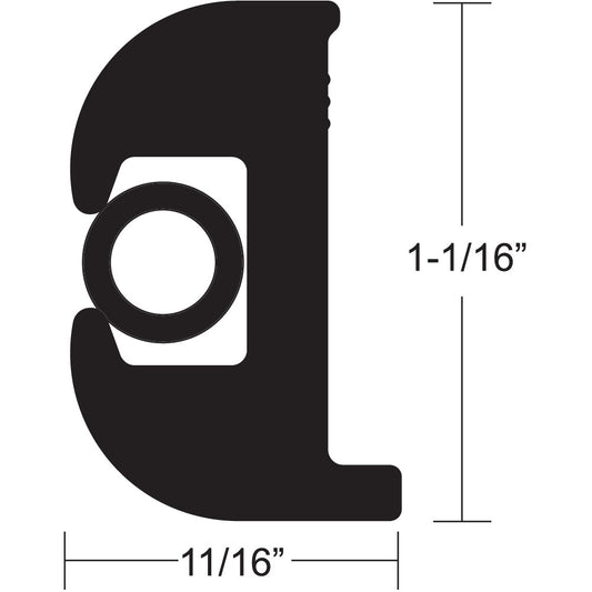 TACO Flex Vinyl Rub Rail Kit - Black w/Black Insert - 50' - 1-1/16" [V11-0809BBK50-2] | Rub Rail by TACO Marine 