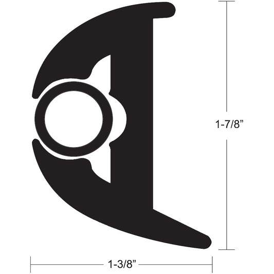 TACO Flex Vinyl Rub Rail Kit - Black w/Black Insert - 70' - 1-7/8" x 1-3/8" [V11-3426BBK70-2] | Rub Rail by TACO Marine 