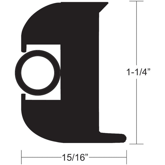 TACO Flex Vinyl Rub Rail Kit - Black w/Black Insert - 50' - 1-1/4" [V11-3447BBK50-2] | Rub Rail by TACO Marine 