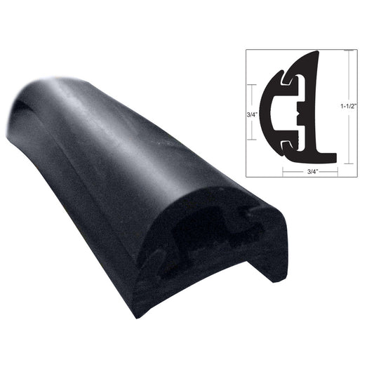TACO Semi-Rigid Rub Rail Kit - Black w/Black Insert - 50' [V11-9795BBK50D-2] | Rub Rail by TACO Marine 