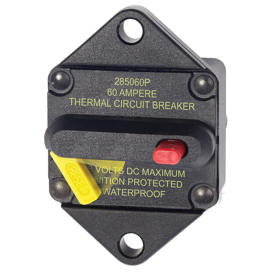 Blue Sea 7084 60 Amp Circuit Breaker Panel Mount 285 Series [7084] | Circuit Breakers by Blue Sea Systems 