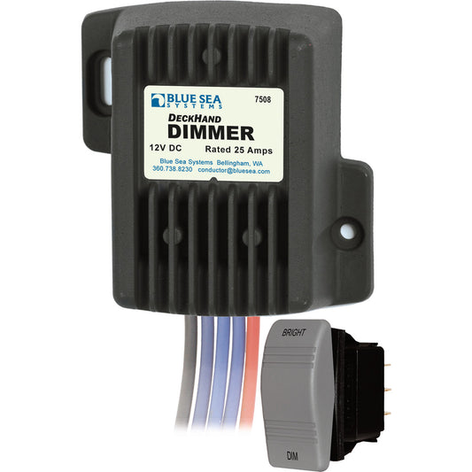 Blue Sea 7508 DeckHand Dimmer - 25 Amp/12V [7508] | Switches & Accessories by Blue Sea Systems 