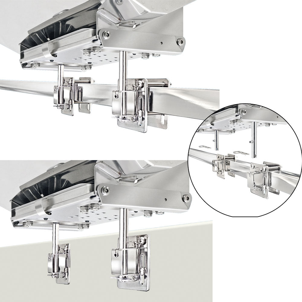 Magma Dual Side Bulkhead or Square/Flat Rail Mount [T10-540] | Deck / Galley by Magma 