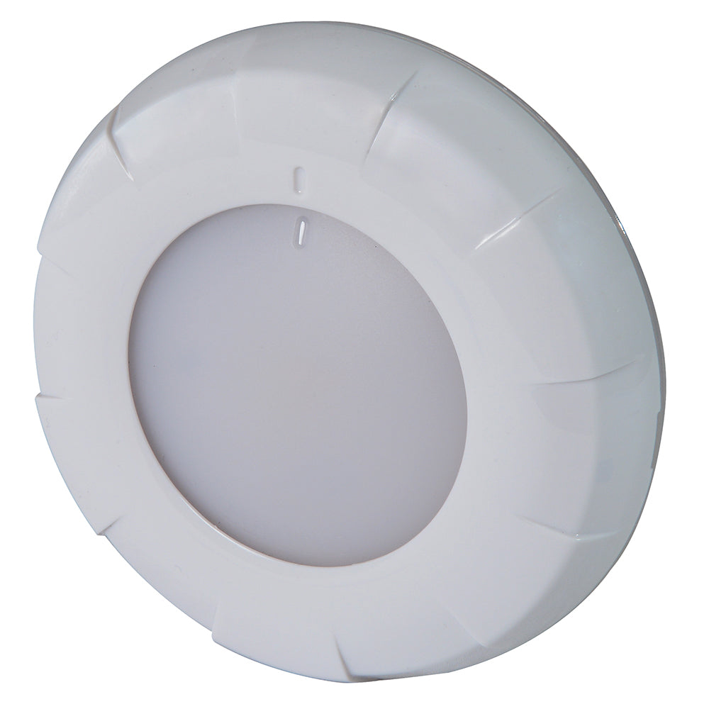 Lumitec Aurora LED Dome Light - White Finish - White/Blue Dimming [101075] | Dome/Down Lights by Lumitec 