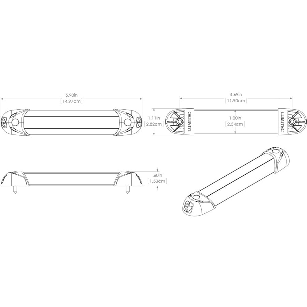 Lumitec MiniRail2 6" Light - White Non Dimming [101078] | Interior / Courtesy Light by Lumitec 