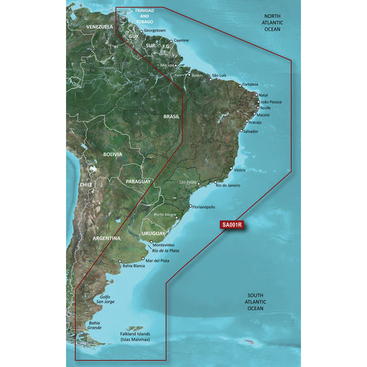 Garmin BlueChart g3 HD - HXSA001R - South America East Coast - microSD/SD [010-C1062-20] | Garmin BlueChart Foreign by Garmin 