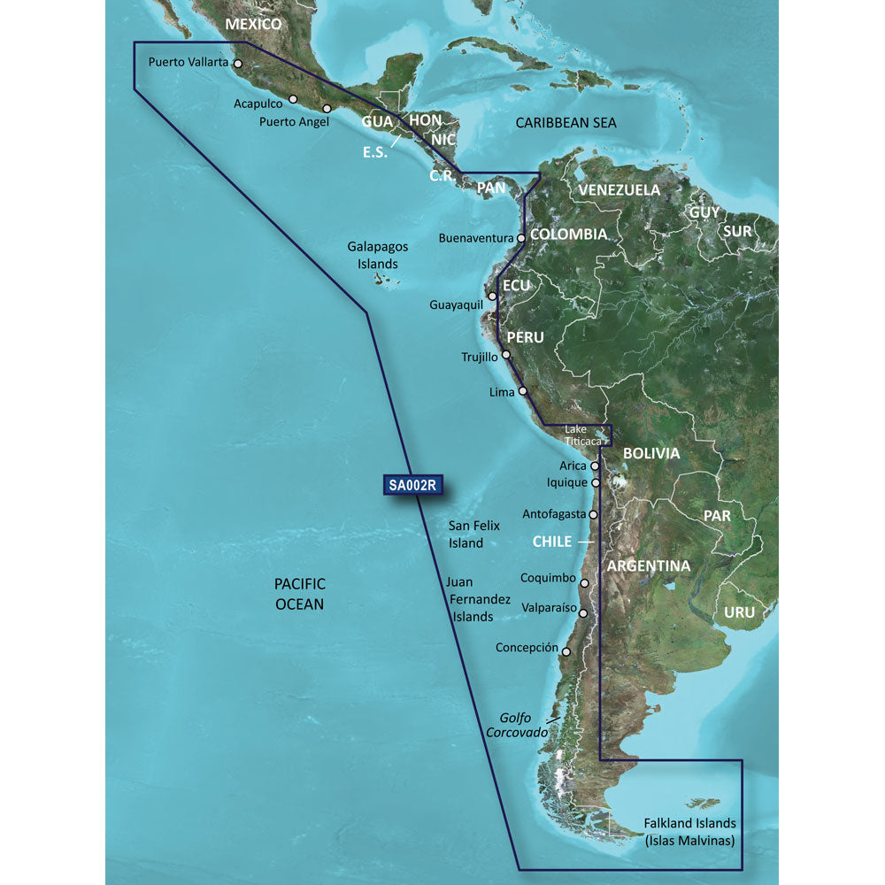 Garmin BlueChart g3 HD - HXSA002R - South America West Coast - microSD/SD [010-C1063-20] | Garmin BlueChart Foreign by Garmin 