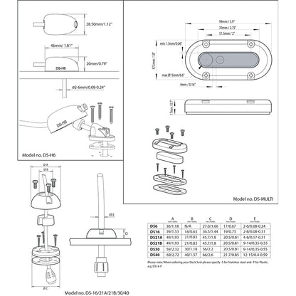 Scanstrut DS-Multi Vertical Cable Seal [DS-MULTI] | Wire Management by Scanstrut 