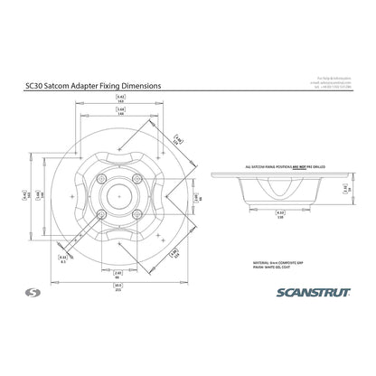 Scanstrut SC30 Satcom Mount [SC30] | Radar/TV Mounts by Scanstrut 