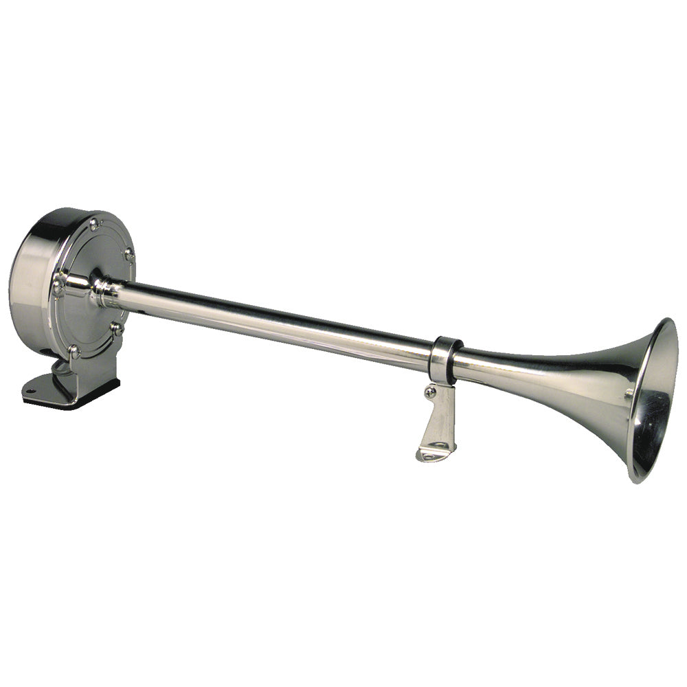 Schmitt Marine Deluxe All-Stainless Single Trumpet Horn - 12V [10027] | Horns by Schmitt Marine 