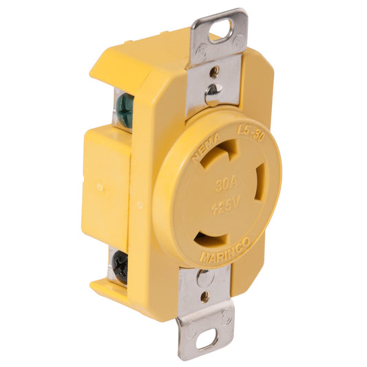 Marinco 305CRR 30A Receptacle - Yellow - 125V [305CRR] | Shore Power by Marinco 