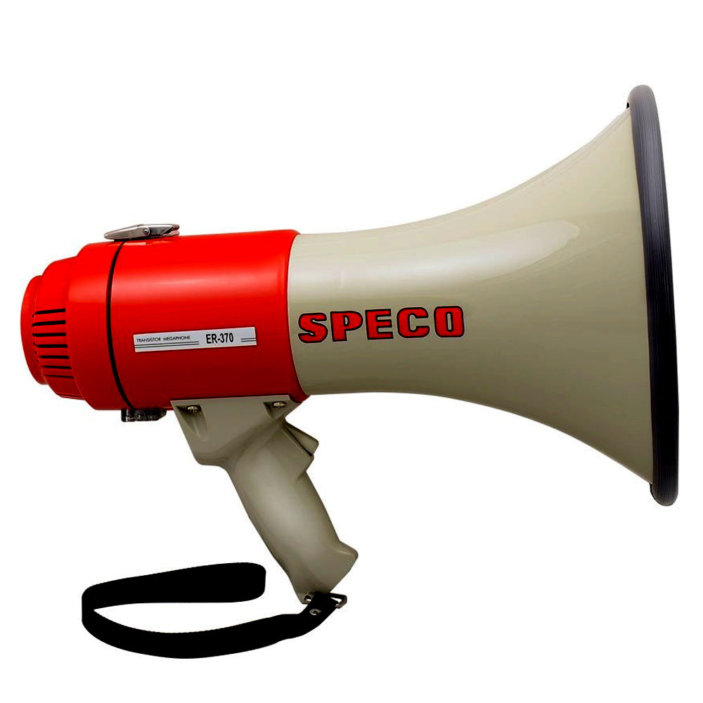 Speco ER370 Deluxe Megaphone w/Siren - Red/Grey - 16W [ER370] | Horns by Speco Tech 