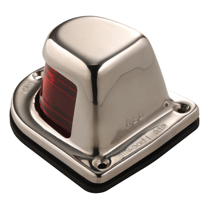 Attwood 1-Mile Deck Mount, Red Sidelight - 12V - Stainless Steel Housing [66319R7] | Navigation Lights by Attwood Marine 
