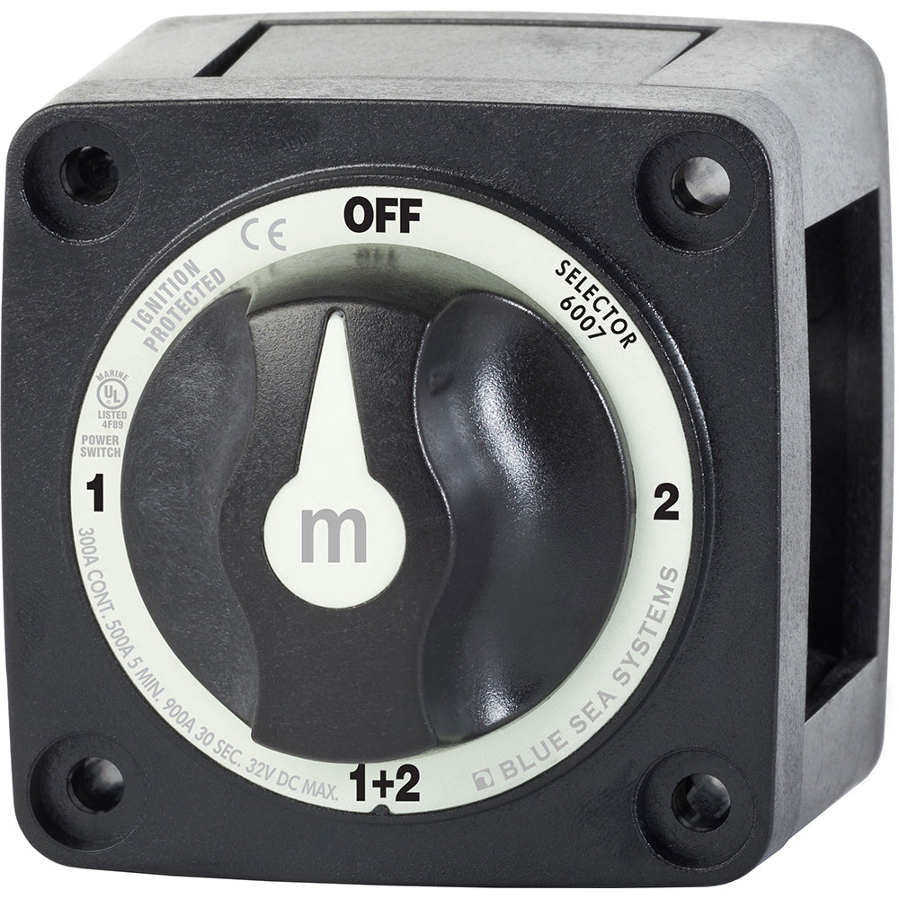 Blue Sea 6007200 Battery Switch Mini - 4 Position - Black [6007200] | Battery Management by Blue Sea Systems 