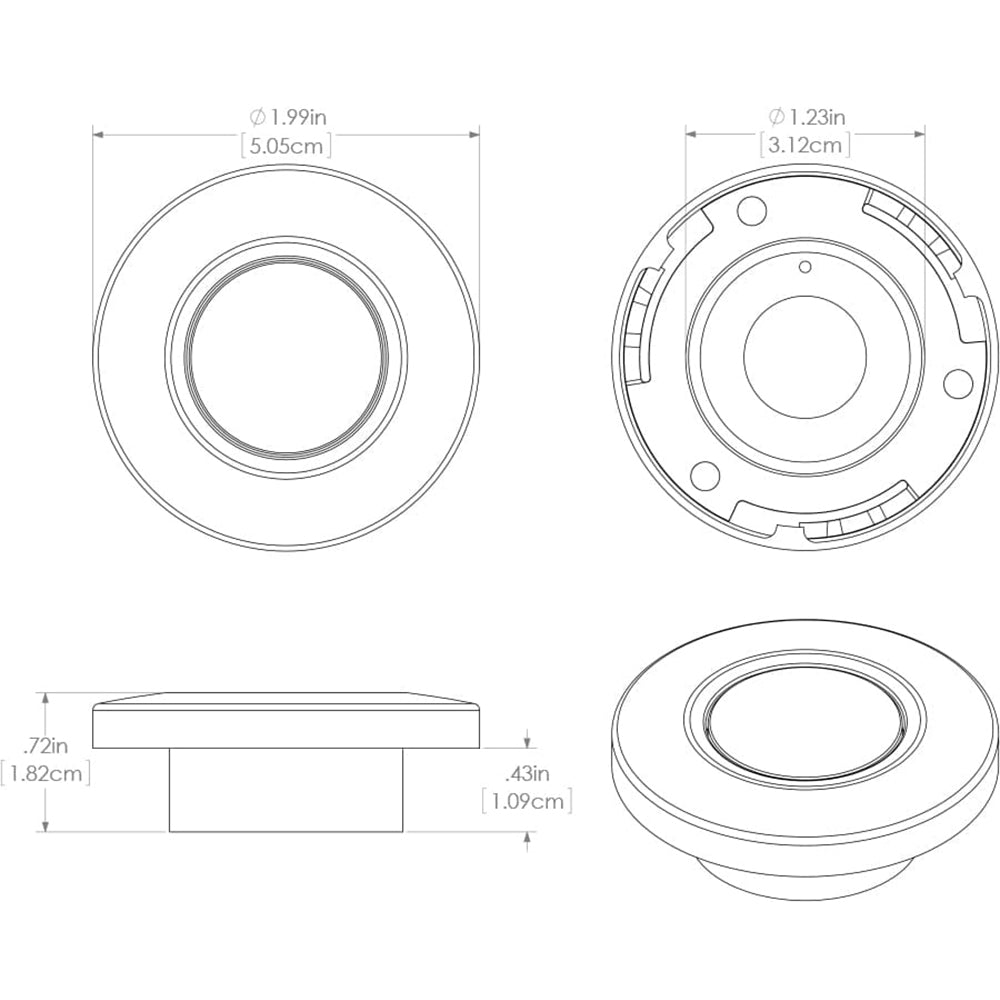 Lumitec Orbit - Flush Mount Down Light - Brushed Finish - White Non-Dimming [112503] | Dome/Down Lights by Lumitec 