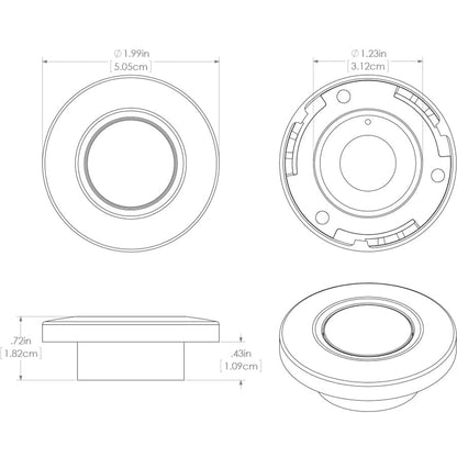 Lumitec Orbit - Flush Mount Down Light - Brushed Finish - White Non-Dimming [112503] | Dome/Down Lights by Lumitec 