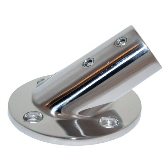 Whitecap 1" O.D. 30 Degree Round Base SS Rail Fitting [6177C] | Rail Fittings by Whitecap 