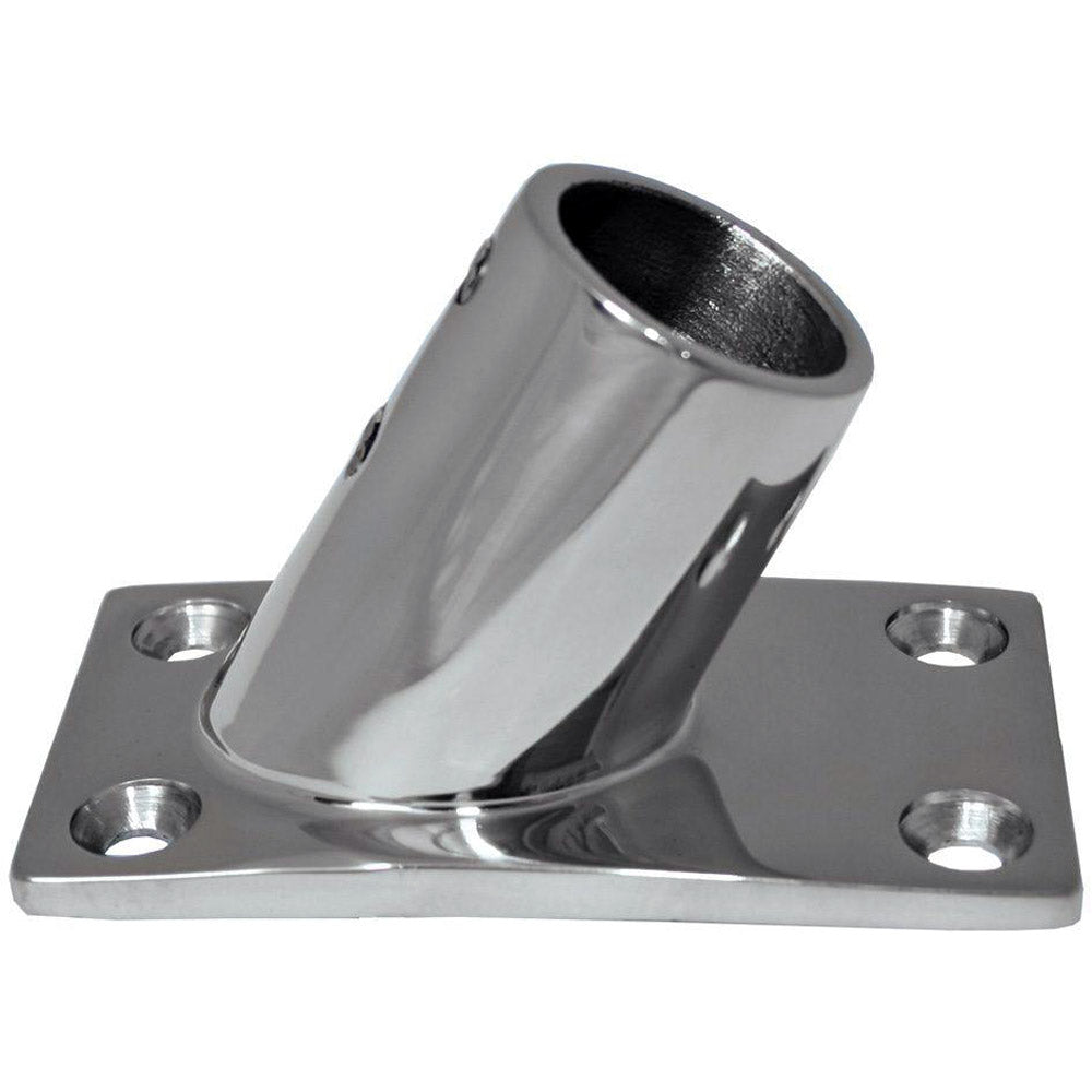 Whitecap " O.D. 60 Degree Rectangle Base SS Rail Fitting [6042C] | Rail Fittings by Whitecap 