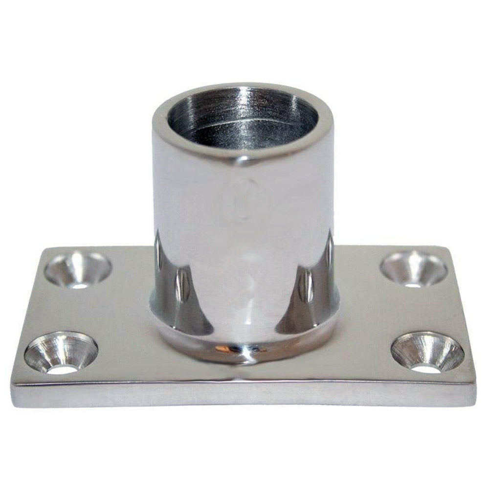 Whitecap " O.D. 90 Degree Rectangle Base SS Rail Fitting [6041C] | Rail Fittings by Whitecap 