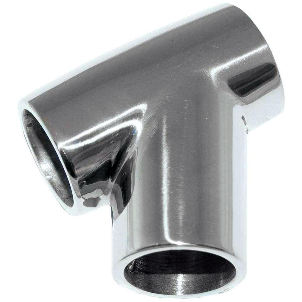 Whitecap 1" O.D. 60 Degree SS Universal Tee [6193C] | Rail Fittings by Whitecap 