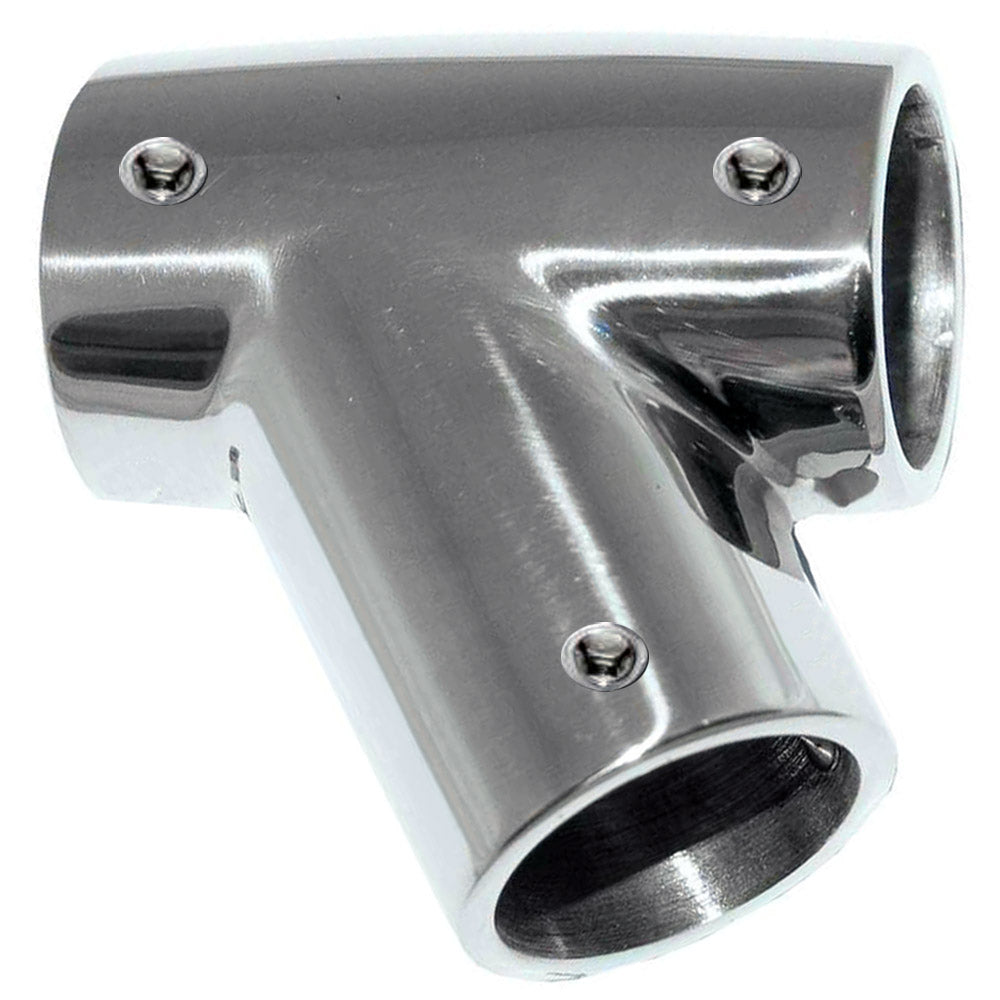 Whitecap " O.D. 60 Degree SS Tee - Right [6045C] | Rail Fittings by Whitecap 