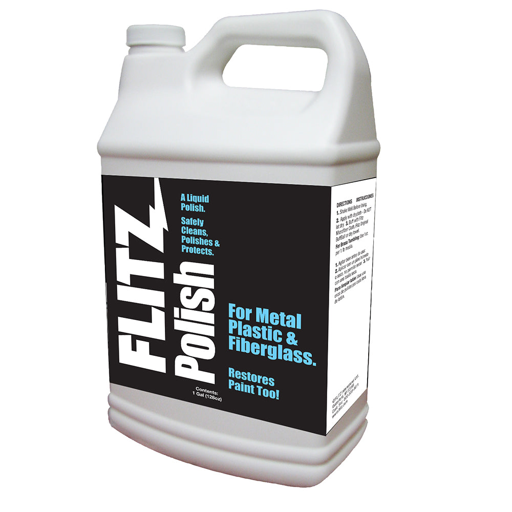 Flitz Polish f/Metal, Plastic  Fiberglass - Liquid - 1 Gallon (128oz)