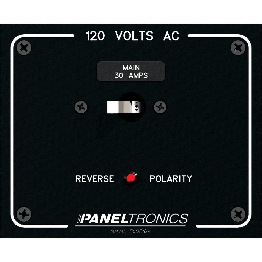 Paneltronics Standard Panel AC Main Double Pole w/30Amp CB & Reverse Polarity Indicator [9982316B] | Electrical Panels by Paneltronics 