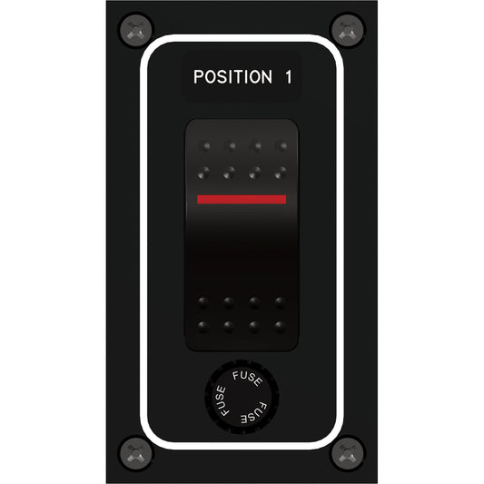 Paneltronics Waterproof Panel - DC 1-Position Illuminated Rocker Switch & Fuse [9960010B] | Electrical Panels by Paneltronics 