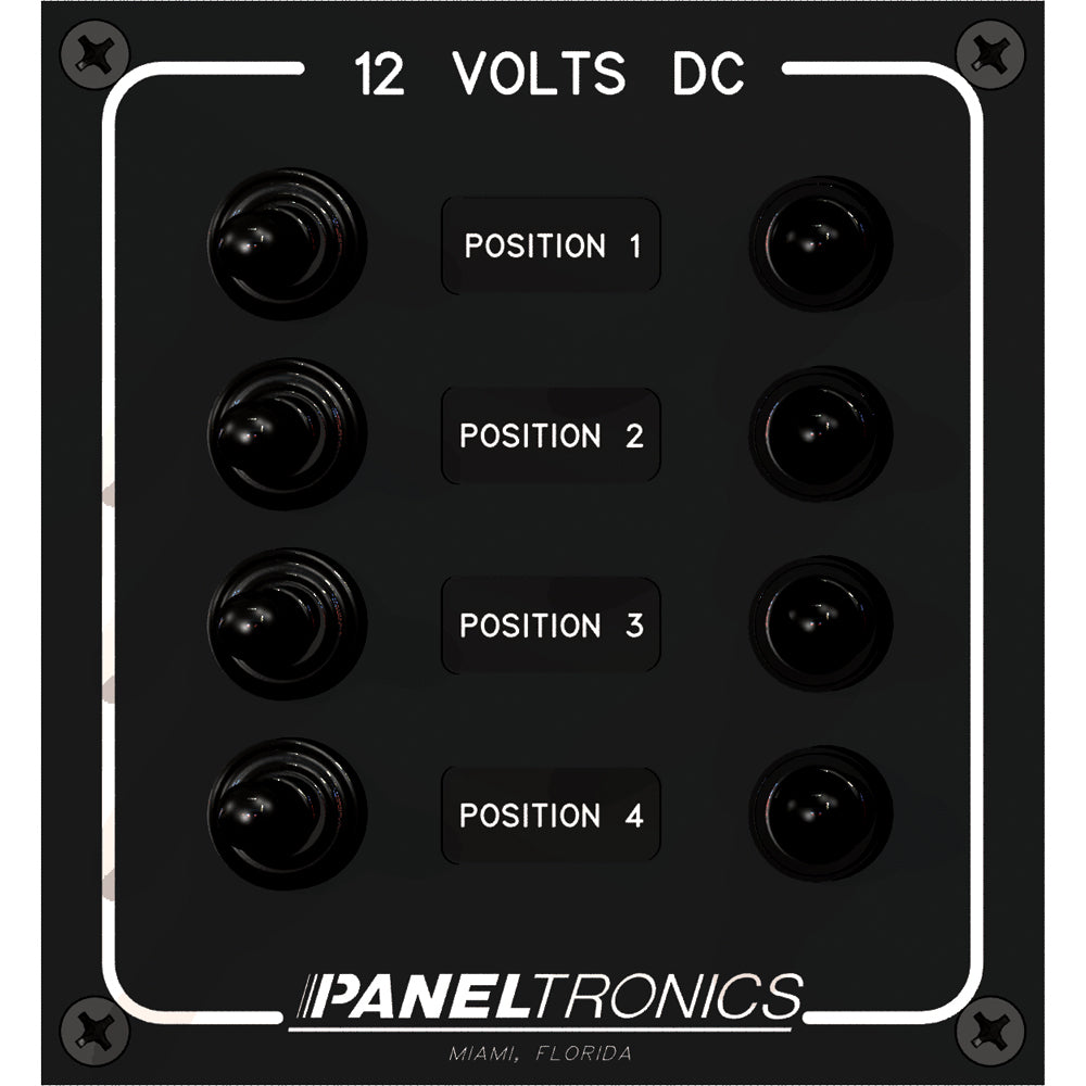 Paneltronics Waterproof Panel - DC 4-Position Toggle Switch & Circuit Breaker [9960017B] | Electrical Panels by Paneltronics 