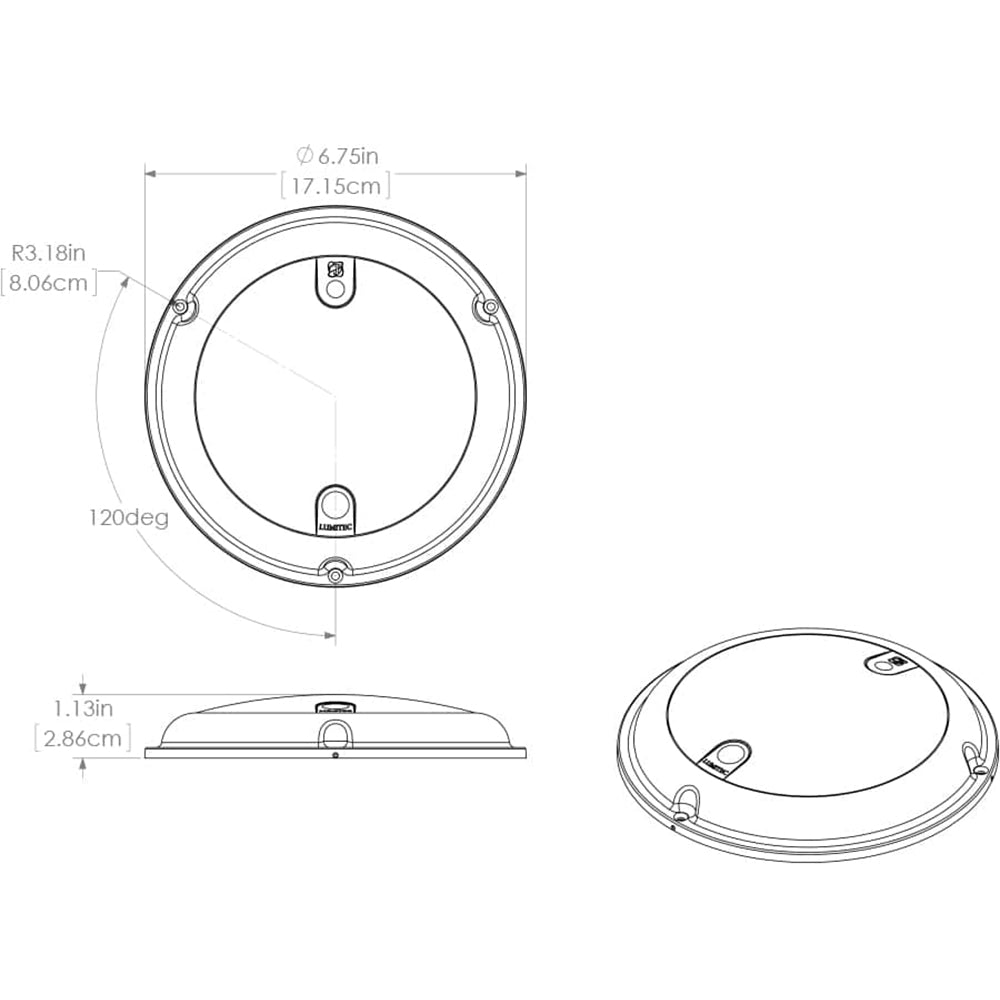 Lumitec TouchDome - Dome Light - Polished SS Finish - 2-Color White/Blue Dimming [101097] | Dome/Down Lights by Lumitec 